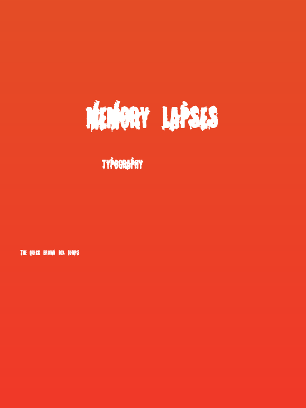 Memory Lapses Poster