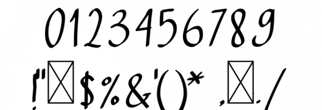 Memory Mother Font OTHER CHARS