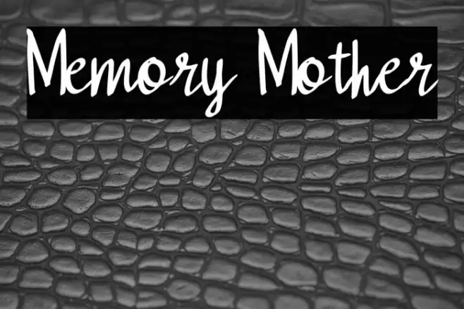 Memory Mother Font examples
