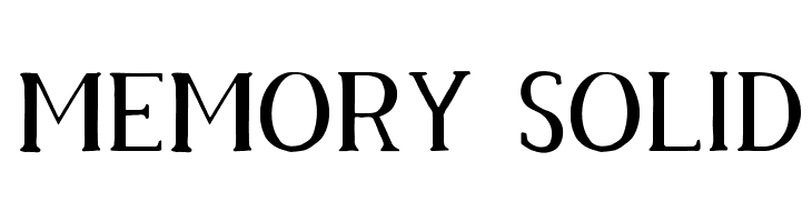 Memory Solid Font