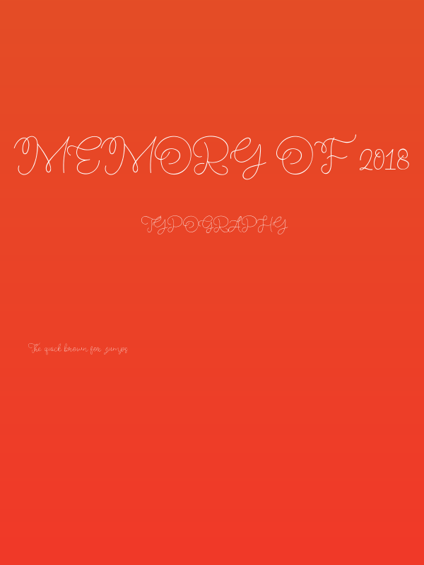Memory of 2018 Poster