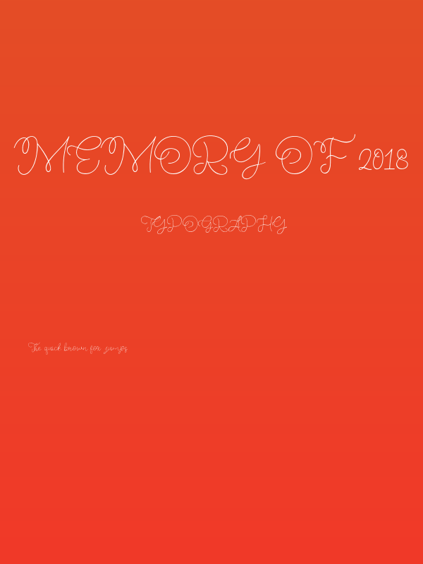 Memory of 2018 Poster