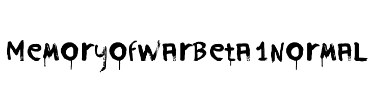 Memory of War Beta 1 Normal  Frei Schriftart Herunterladen