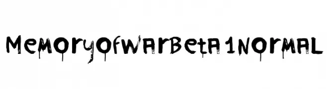 Memory of War Beta 1 Normal  Fuentes Gratis Descargar