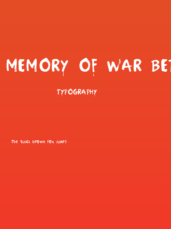 Memory of War Beta 1 Normal Poster