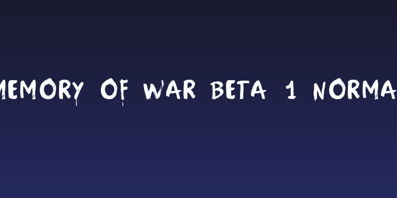Memory of War Beta 1 Normal Social Header