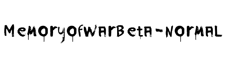 MemoryofWarBeta-Normal  Frei Schriftart Herunterladen