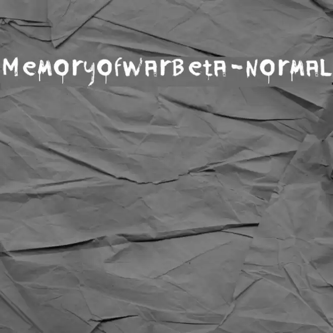 MemoryofWarBeta-Normal Font examples
