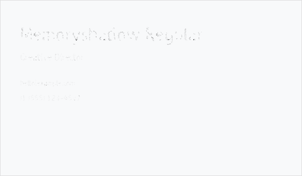 Memoryshadow Regular Business Card