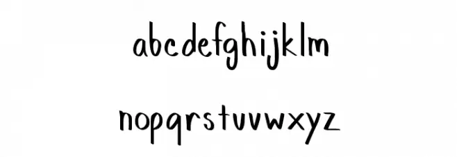Memos Hand Font LOWERCASE