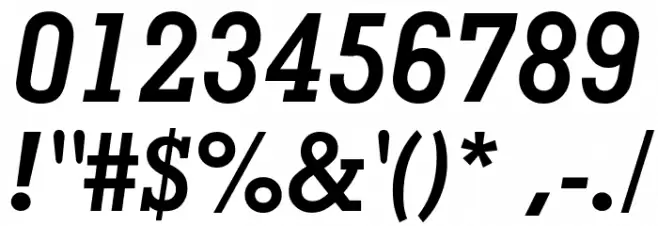 Memphis-BoldItalic Font OTHER CHARS