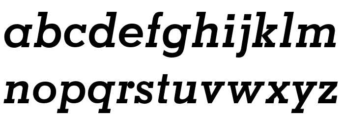 Memphis-BoldItalic Font LOWERCASE