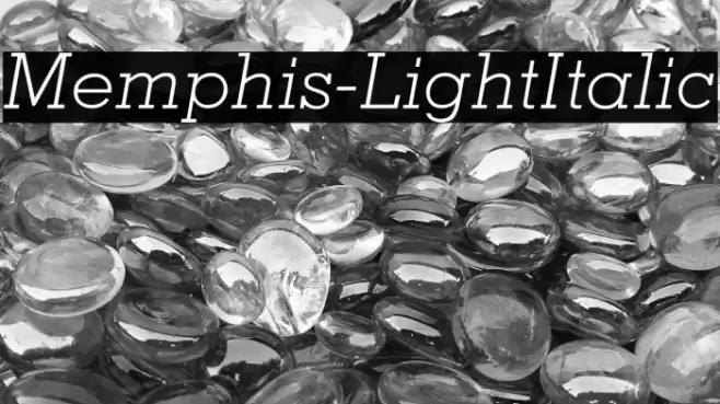 Memphis-LightItalic Font examples