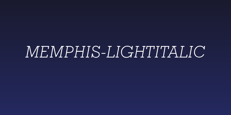 Memphis-LightItalic Social Header