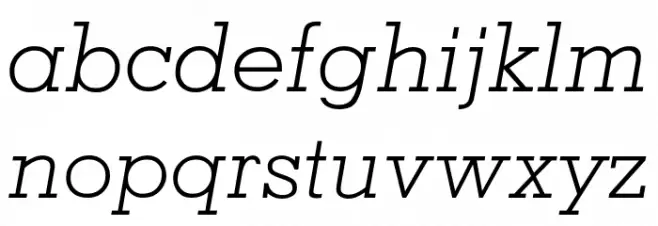Memphis-LightItalic Caratteri MINUSCOLO