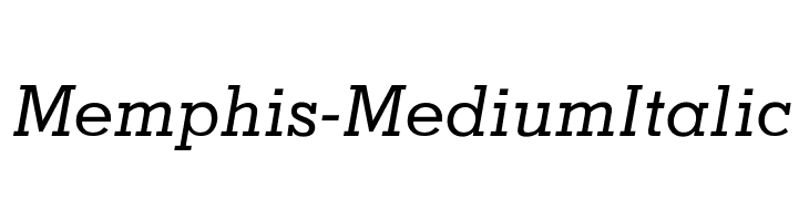 Memphis-MediumItalic Font