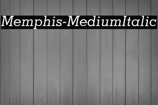 Memphis-MediumItalic フォント examples