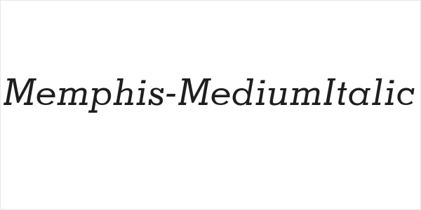 Memphis-MediumItalic Logo
