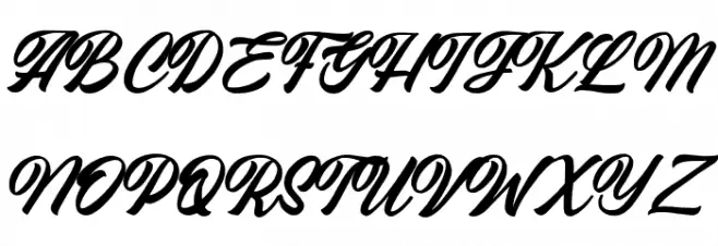 Memphis Schriftart Groß