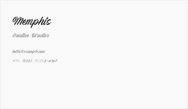 Memphis Business Card