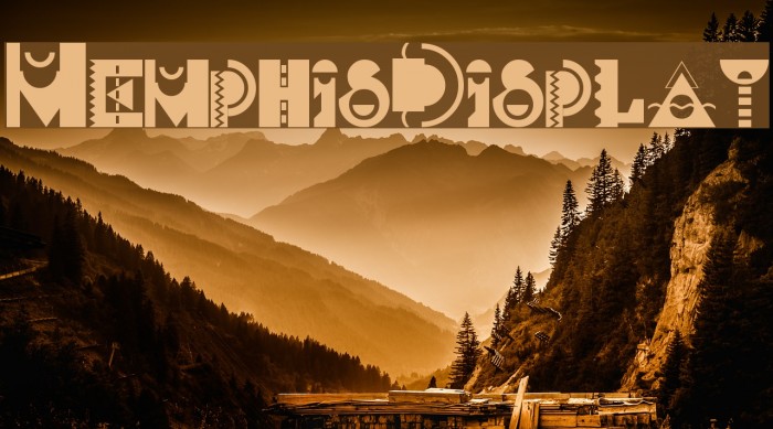 MemphisDisplay Font examples