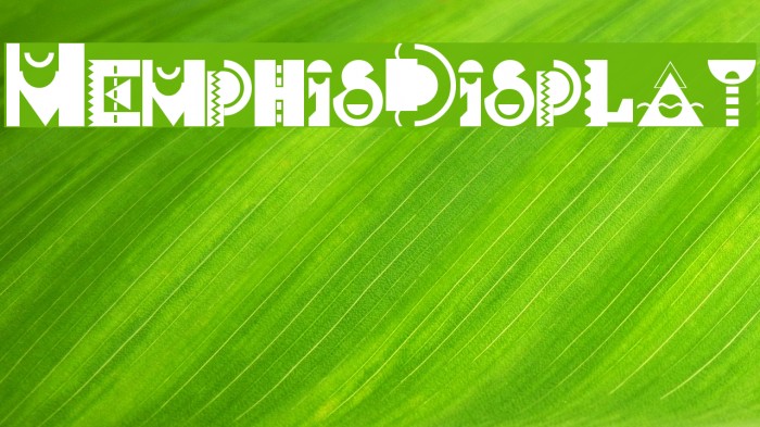 MemphisDisplay Font examples