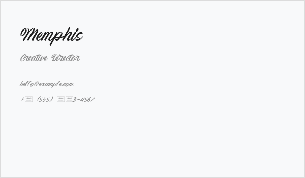 Memphis Business Card