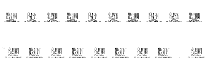 Men In Black Credits Font OTHER CHARS