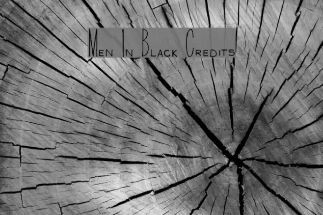 Men In Black Credits Font examples