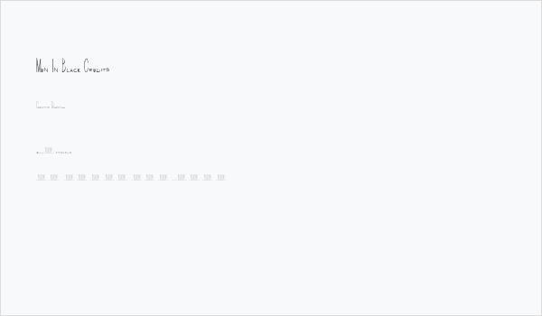 Men In Black Credits Business Card