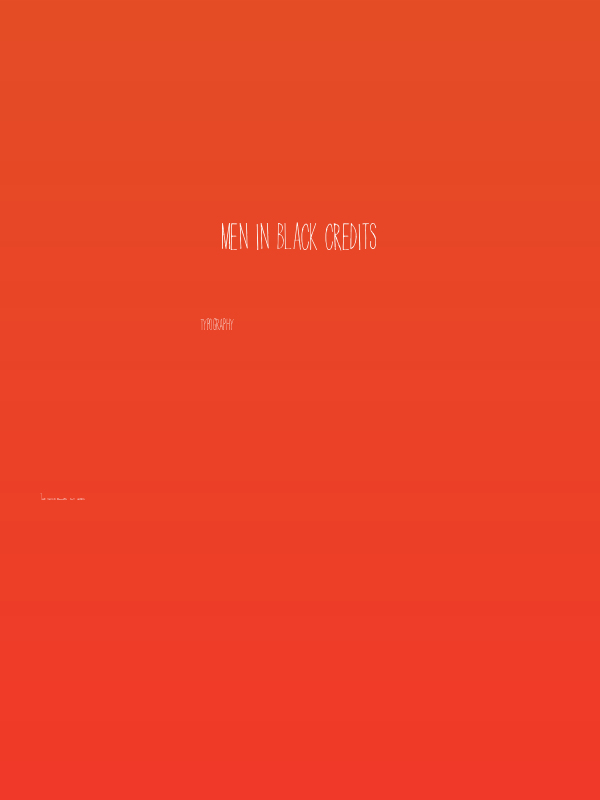 Men In Black Credits Poster