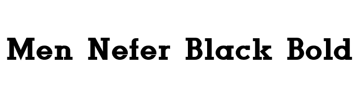 Men Nefer Black Bold  font caratteri gratis