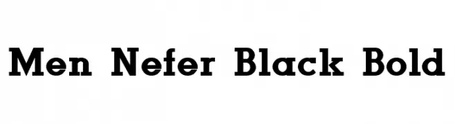 Men Nefer Black Bold  Free Fonts Download