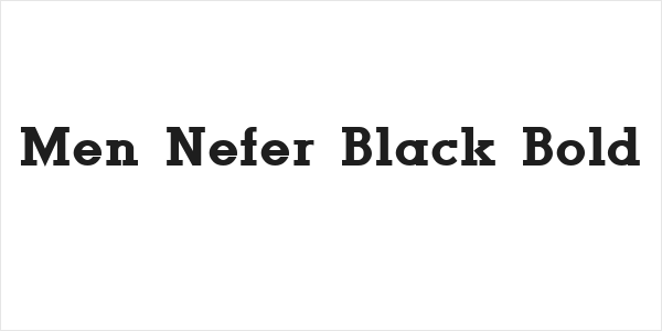 Men Nefer Black Bold Logo