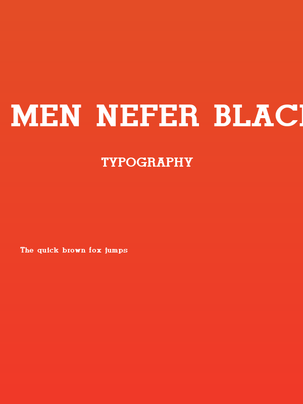 Men Nefer Black Bold Poster