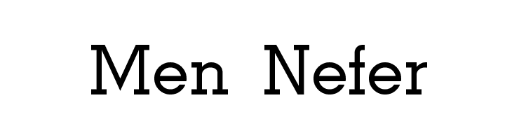Men Nefer Font