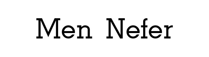 Men Nefer  font caratteri gratis