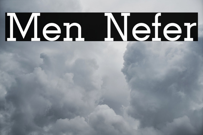 Men Nefer Font examples