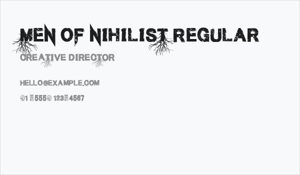 Men of Nihilist Regular Business Card