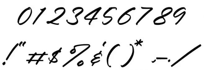 Mendoja Browning Font OTHER CHARS