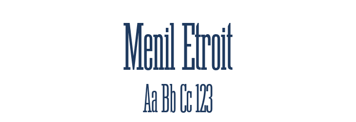 Menil Etroit Font Preview