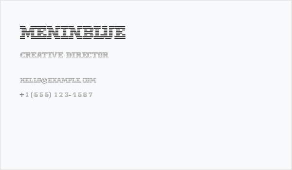 MeninBlue Business Card