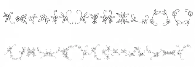 Menina Graciosa Ornaments Two Font Litere mari