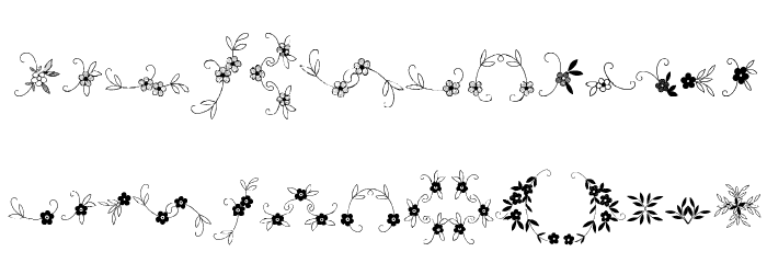 Menina Graciosa Ornaments Two Font LOWERCASE