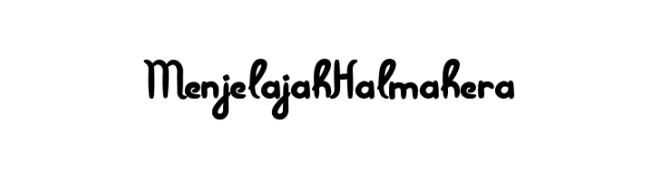 Menjelajah Halmahera Font