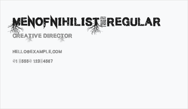 MenofNihilist-Regular Business Card