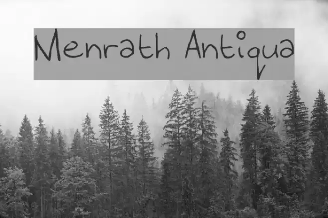 Menrath Antiqua Font examples