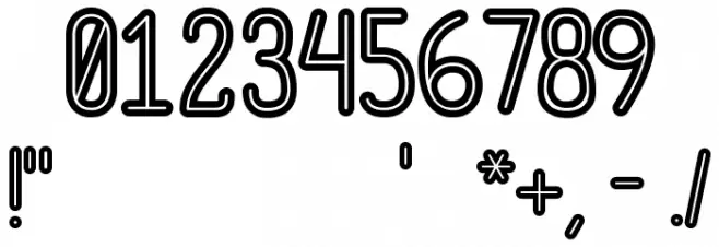 Mensch Bold Inline Font OTHER CHARS