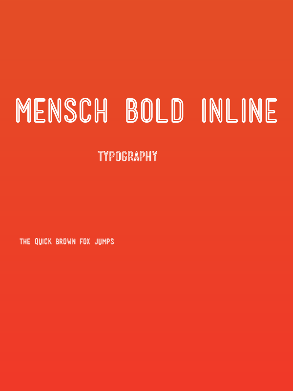 Mensch Bold Inline Poster