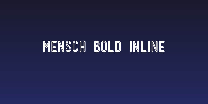 Mensch Bold Inline Social Header